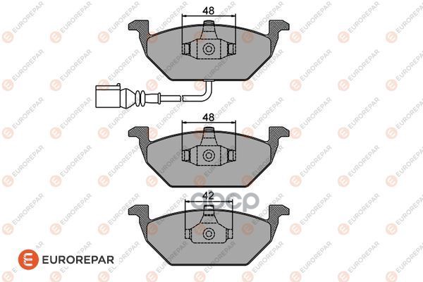 Колодки тормозные VAG A2/A3 96> /IBIZA IV/LEON /TOLEDO II/III 99>/FABIA 99>передн. EUROREPAR арт. 1617254080