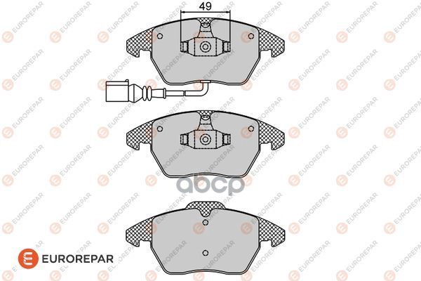 Колодки тормозные VAG A3/G5/PASSAT 06>/TOURAN/CADDY 04> передн. EUROREPAR арт. 1617259080