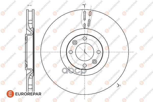 Диск Тормозной Citroen Ds4 11>, Ds5 11>, Peugeot 308 07> EUROREPAR арт. 1618864780