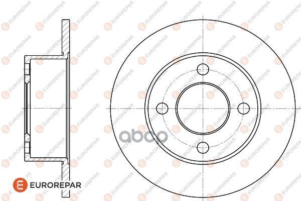 Диск Тормозной Audi 100 (44, 44Q, C3) 2.2 82> EUROREPAR арт. 1618874580