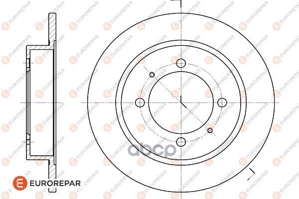 Комплект Тормозных Дисков 2Шт Mitsubishi Сarisma 9503 R14/Volvo S40/V40 9503 Задн. 1618878880 EUROREPAR арт. 1618878880