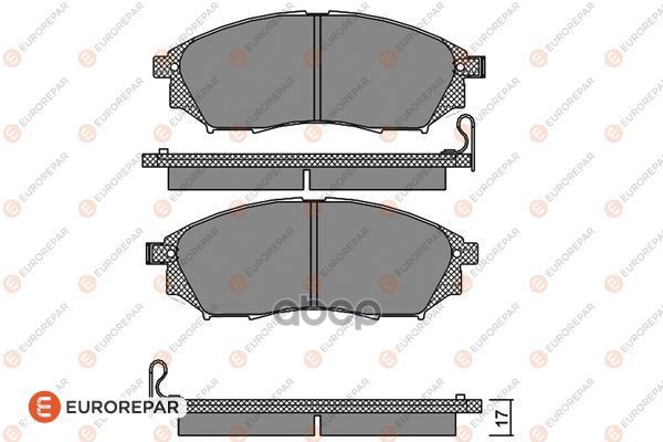 Колодки тормозные NISSAN MURANO/PATHFINDER 05>/INFINITI EX 25 AWD 07>передн. EUROREPAR арт. 1623055380