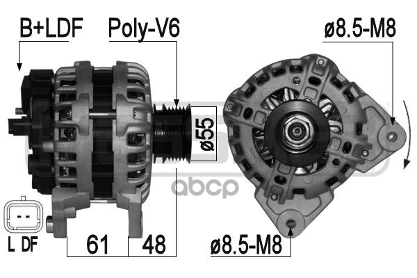 Генератор RENAULT LOGAN 1.6 10- 90A 209056 Era арт. 209056