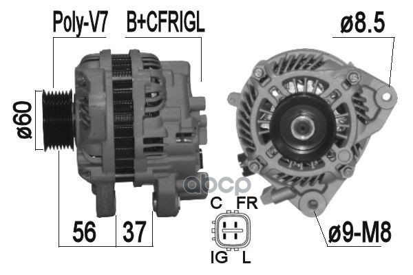 Генератор HONDA CIVIC 1.8 05- 90A 209368 Era арт. 209368