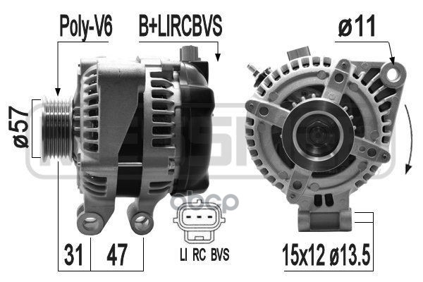 Генератор RANGE ROVER SPORT 3.6D 209403 Era арт. 209403