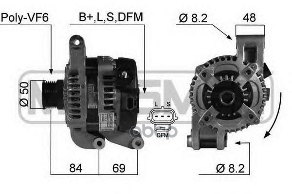 Генератор FORD FOCUS II (120A) 210328 Era арт. 210328