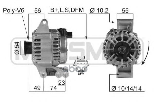210359 Генератор FORD FIESTA 01-08 Era арт. 210359
