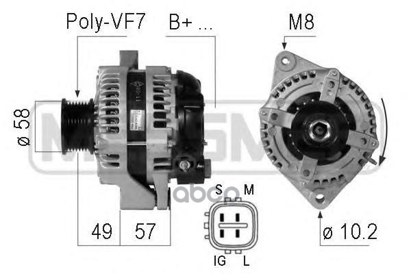 Генератор TOYOTA LC PRADO 150 210775 Era арт. 210775