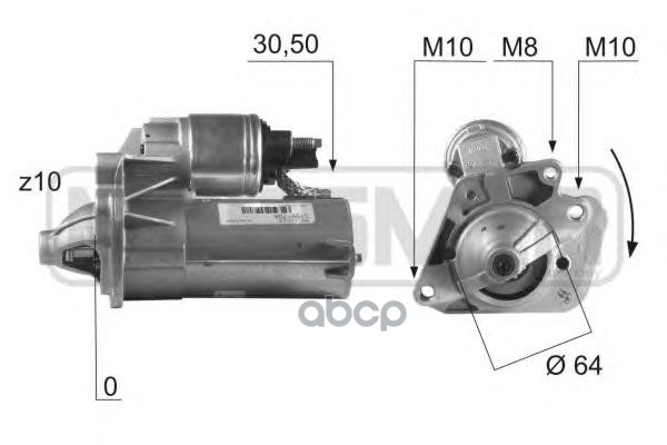 Стартер RENAULT/NISSAN 1.5dci 1.4kw Era арт. 220396