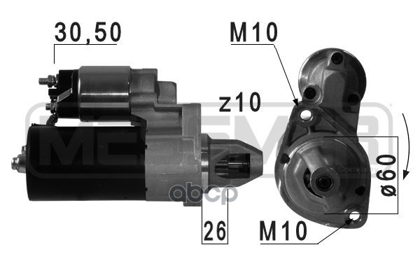 Стартер MERCEDES W203/W211/W220 2.3-3.5 1.4kw 220709 Era арт. 220709