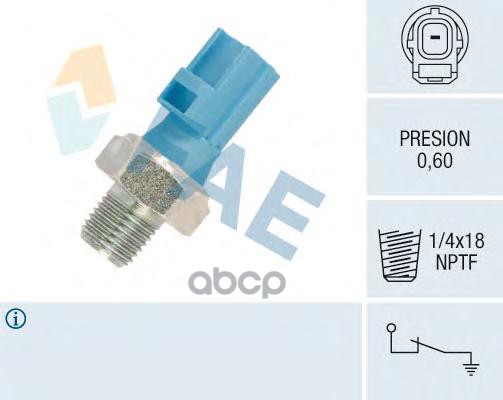 Датчик давления масла FAE арт. 12612
