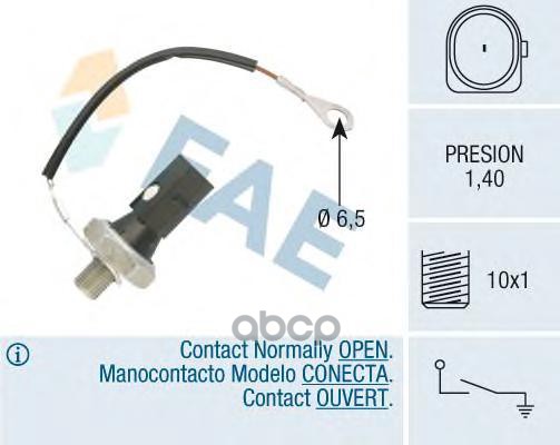 Датчик давления масла FAE арт. 12896