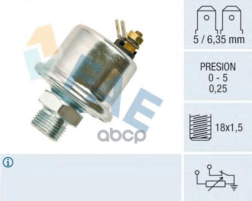 Датчик Давления Масла FAE арт. 14990