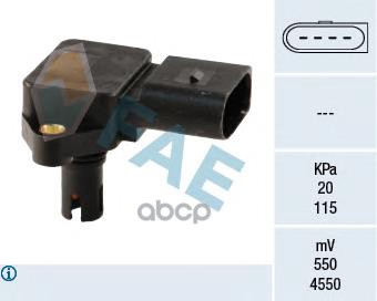 Датчик давления наддува 036906051 FAE арт. 15038