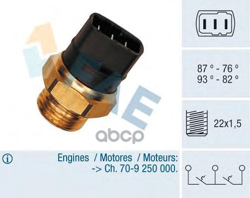 Датчик включения вентилятора FAE арт. 37950