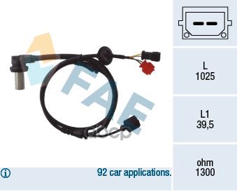 Датчик ABS Audi FAE арт. 78063