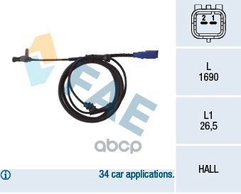 Датчик ABS Citroen FAE арт. 78098