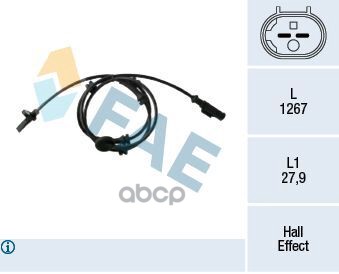 Датчик ABS FAE арт. 78433