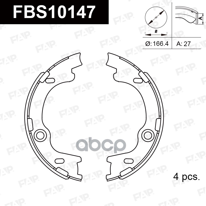 Колодки тормозные барабанные FAP арт. fbs10147