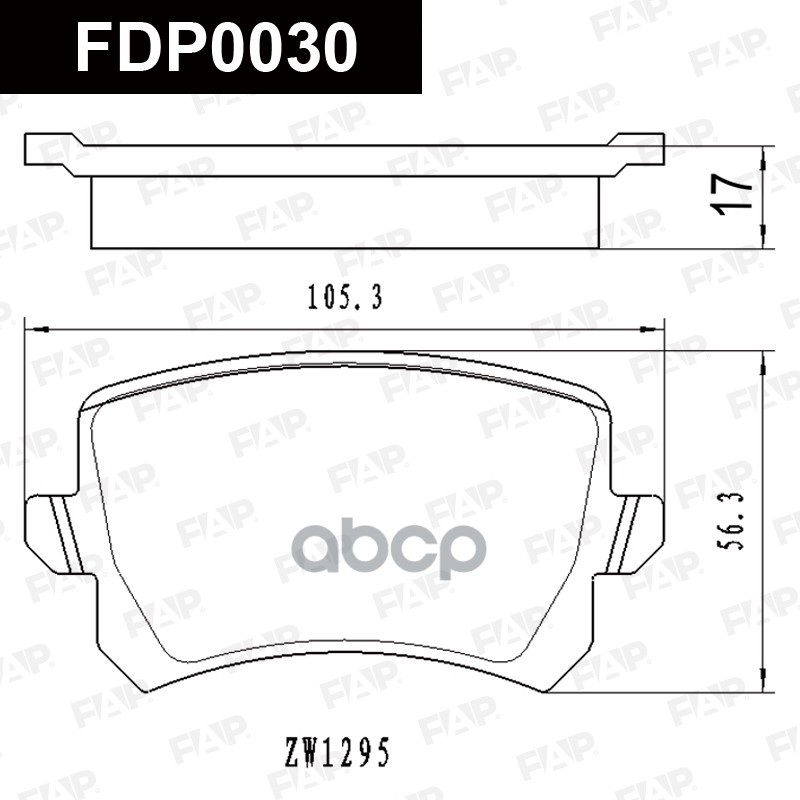 Тормозные колодки дисковые смесь CERAMIC FDP0030 FAP арт. FDP0030
