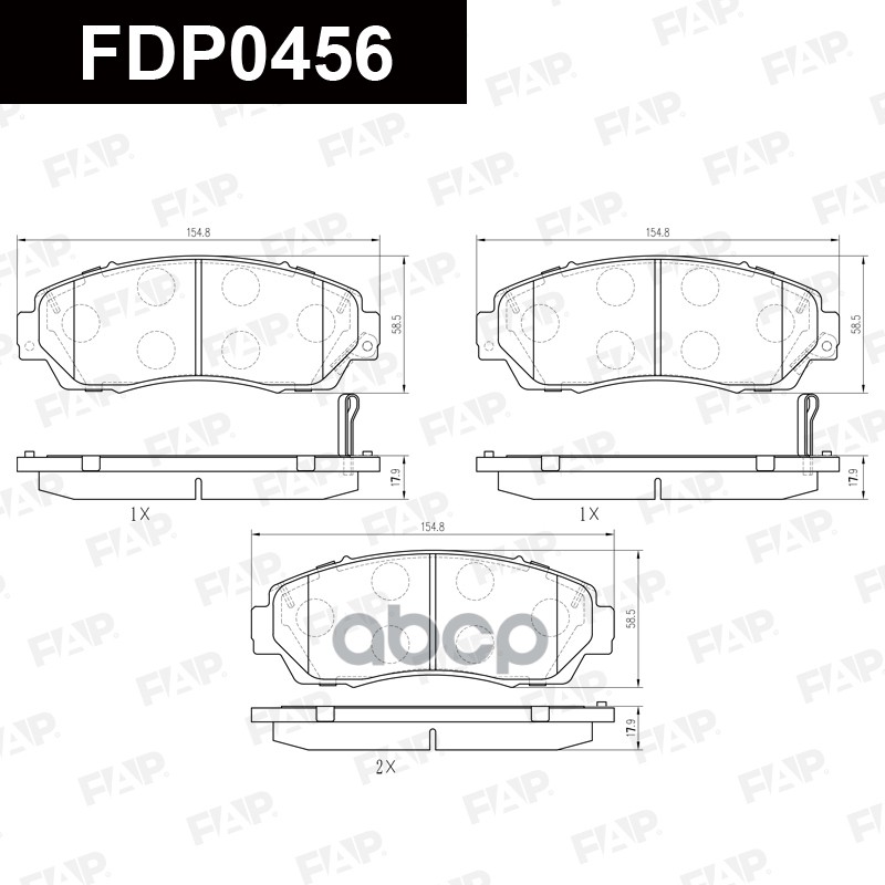 Тормозные колодки дисковые смесь CERAMIC FDP0456 FAP арт. FDP0456
