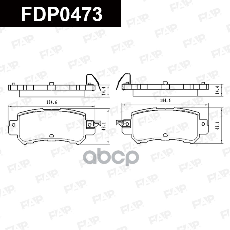 Тормозные колодки дисковые смесь CERAMIC FDP0473 FAP арт. FDP0473