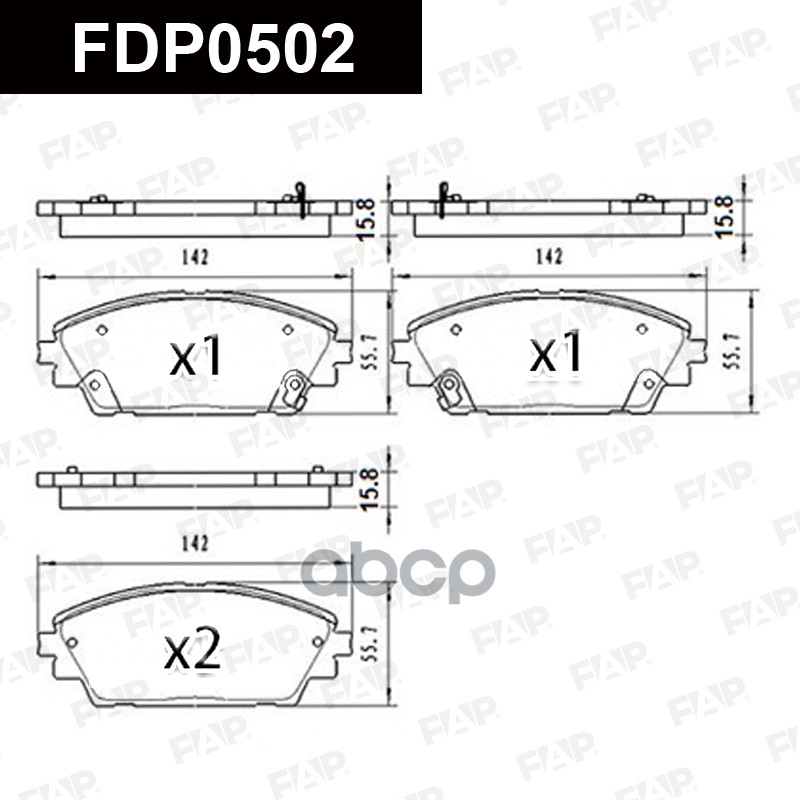 Тормозные колодки дисковые смесь CERAMIC FDP0502 FAP арт. FDP0502