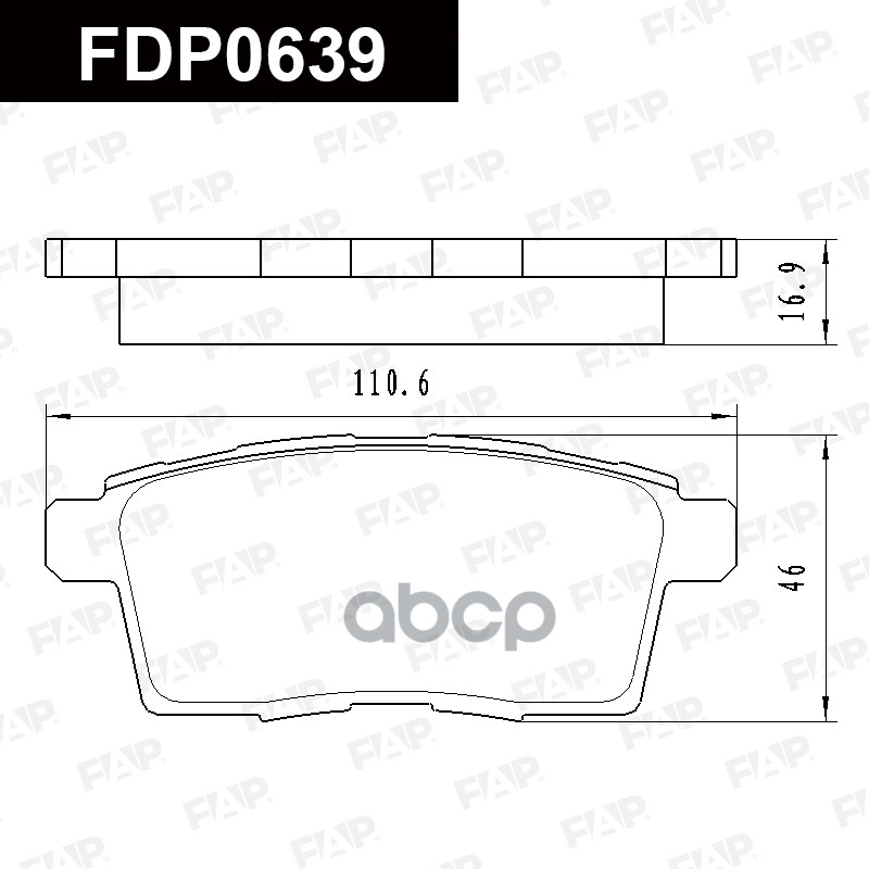 Тормозные колодки дисковые смесь CERAMIC FDP0639 FAP арт. FDP0639