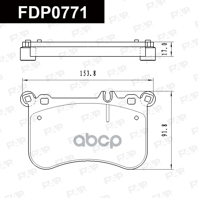 Тормозные колодки дисковые смесь CERAMIC FDP0771 FAP арт. FDP0771