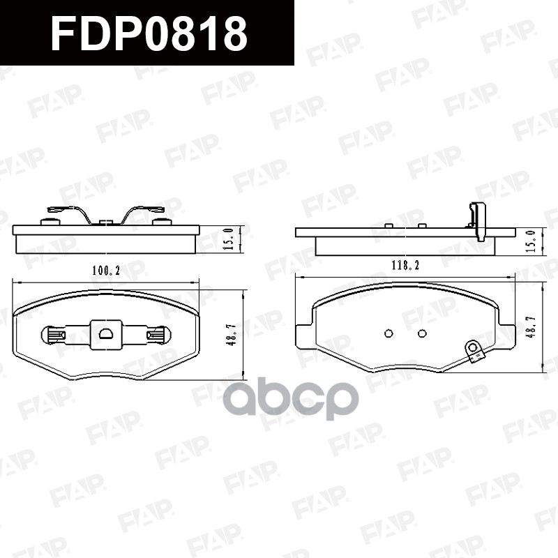 Колодки тормозные дисковые смесь CERAMIC CHERY INDIS | QQ6 | KIMO FAP арт. fdp0818