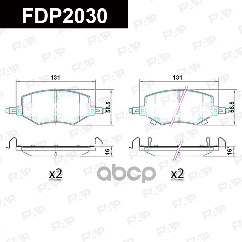 Колодки тормозные дисковые смесь CERAMIC JAC J7 FAP арт. fdp2030