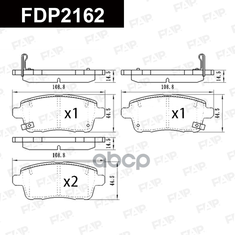 Колодки тормозные дисковые смесь CERAMIC ZOTYE T600 COUPA FAP арт. fdp2162