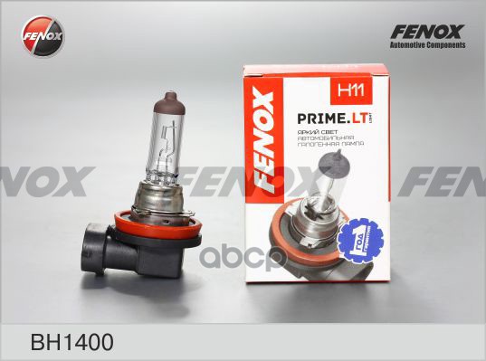 Лампа галогеновая головного света H11 PGJ19-2 3150K PRIME.LT 12V 55W картон 1шт FENOX арт. BH1400