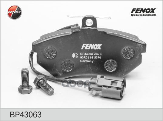 Колодки Тормозные Дисковые Audi 80 91-94, Vw Golf Iii 91-99, Vento 91-98 FENOX арт. BP43063