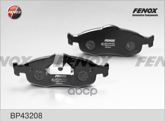 Колодки Тормозные Дисковые | Перед Прав/Лев | FENOX арт. BP43208