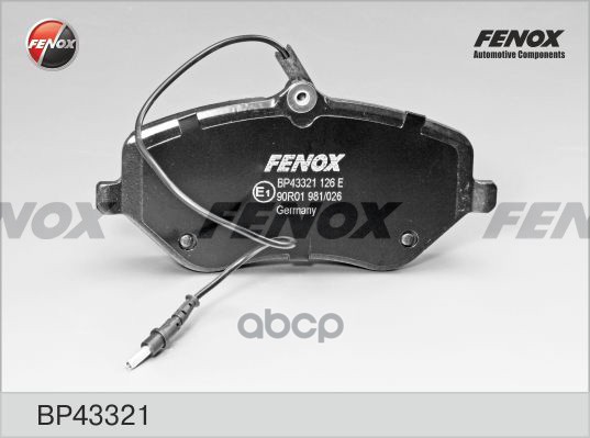 Колодки тормозные передние FENOX BP43321 FENOX арт. BP43321