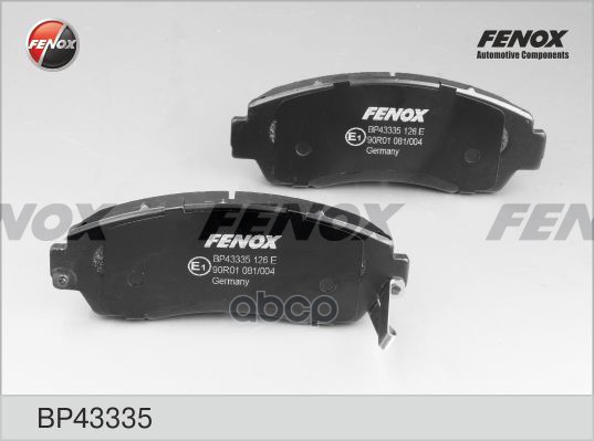 Колодки передние FENOX BP43335 FENOX арт. BP43335