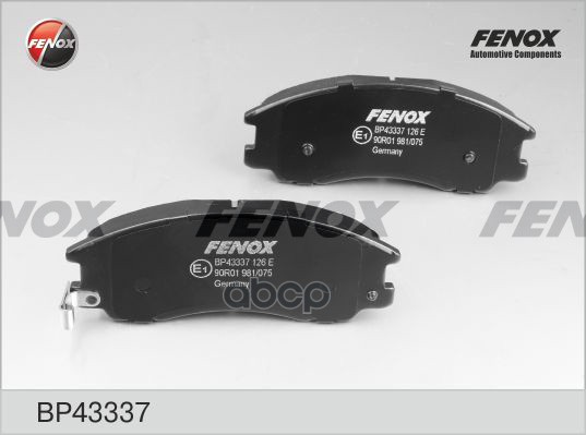 Колодки передние FENOX BP43337 FENOX арт. BP43337