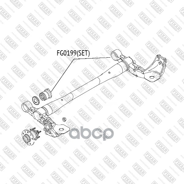 Сайлентблок задней балки FIXAR арт. FG0199