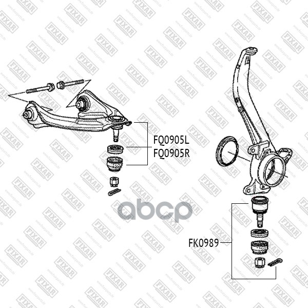 Сайлентблок заднего нижнего рычага FIXAR арт. FG0644