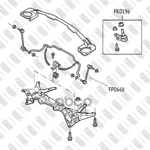 Опора Шаровая Нижняя Левая/Правая | Перед | FIXAR арт. FK0196