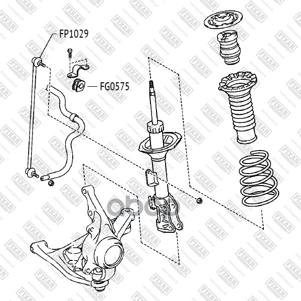 Тяга стабилизатора передняя левая/правая FIXAR арт. FP1029