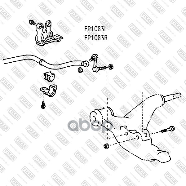 Тяга Стабилизатора Передняя Левая Toyota Crown/Reiz 05->Lexus Gs/Is 12-> Fixar Fp1083l FIXAR арт. FP1083L