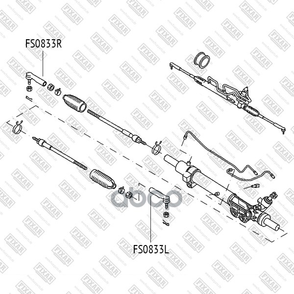 Наконечник Рулевой Тяги Nissan Navara/Pathfinder 04-> FIXAR арт. FS0833L