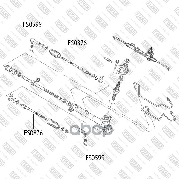 Тяга Рулевая | Перед Прав/Лев | FIXAR арт. FS0876