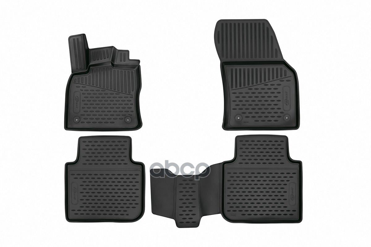 Коврики 3D в салон для SKODA Octavia (III(A7), IIIp(A7), IV(A8)), 2013-2019, 2020-, 4 шт. (ПУ, повышенная износостойкость) / ...