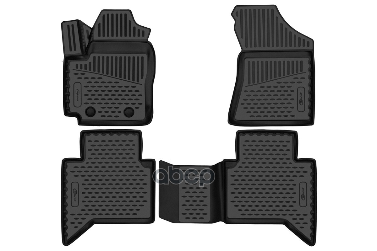 Коврики 3D в салон для CHANGAN Hunter Plus 2023-, Пикап, Двойная кабина, 4шт. (ПУ, повышенная износостойкость) / Чанган Ханте...