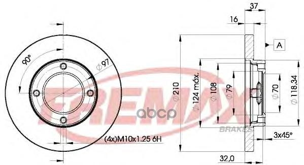 Тормозной Диск | Перед | FREMAX арт. BD8702