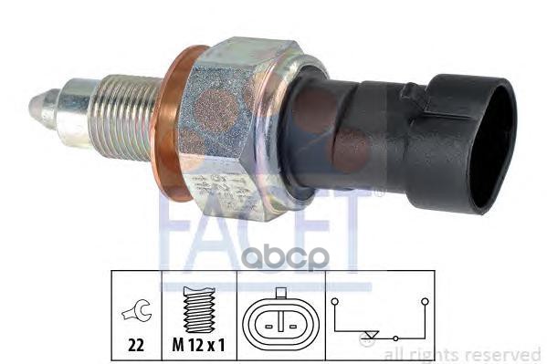 Выключатель, Фара Заднего Хода 7.6258 Facet арт. 7.6258