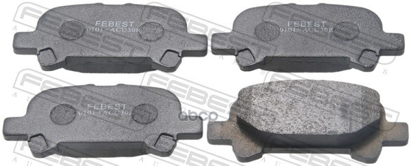 КОЛОДКИ ТОРМОЗНЫЕ ЗАДНИЕ TOYOTA CAMRY ACV3#/MCV3# 2001-2006 Febest арт. 0101-acv30r